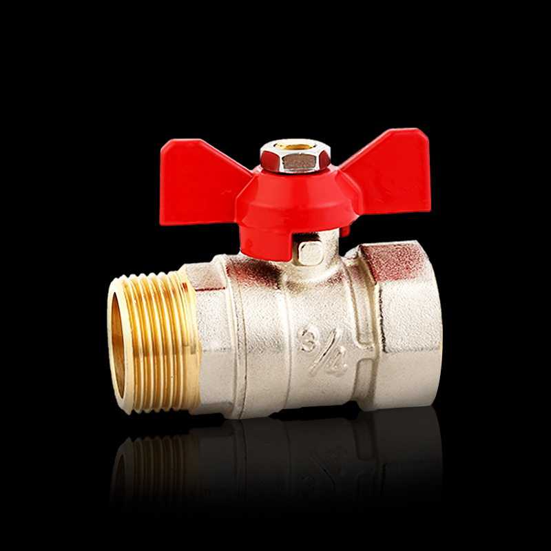 Up To 180℃ PTFE Seals M-F Brass Ball Valve